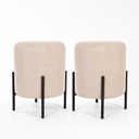 Ver imagem 2 de Kit 02 Puff Siena 45cm Decorativo Puffe Banqueta Tecido Linho