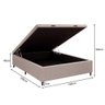 Base Cama Box Baú Casal para Colchão 138x188cm Multimóveis Cr35239 Bege - 2
