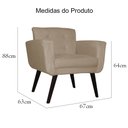 Ver imagem 5 de Kit 02 Poltronas Decorativa Sala e Recepção Giovanna Suede Cappuccino - DL Decor