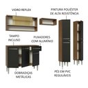Ver imagem 5 de Armário de Cozinha Completa 229cm Rustic/Preto Emilly Madesa 04