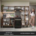 Ver imagem 6 de Armário de Cozinha Completa 229cm Rustic/Preto Emilly Madesa 04