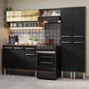 Ver imagem 1 de Armário de Cozinha Completa 229cm Rustic/Preto Emilly Madesa 04