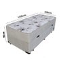 Cama Box Baú Solteiro Conjugada de Mola com Cama Auxiliar Bicama 3 em 1 Suede Bege - 3