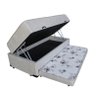 Cama Box Baú Solteiro Conjugada de Mola com Cama Auxiliar Bicama 3 em 1 Suede Bege - 1