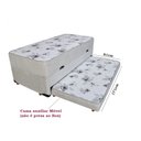Ver imagem 2 de Cama Box Baú Solteiro Conjugada de Mola com Cama Auxiliar Bicama 3 em 1 Suede Bege