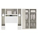 Ver imagem 2 de Guarda Roupa de Canto Casal 8 Portas e 4 Gavetas com Espelho Legno Crema com Branco Prime Luciane