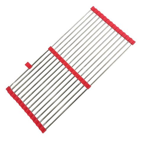 Escorredor Esteira Extensivo Silicone Inox Cuba Pia Cozinha