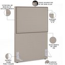 Ver imagem 6 de Cabeceira Cama Box Solteiro Com Tachas 100 Cm Linho Cru
