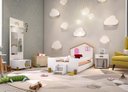 Ver imagem 1 de Cama Solteiro Casinha Belíssima Branco/mel e Rosa - Divaloto