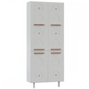 Ver imagem 1 de Paneleiros em Aço Mirage New 6 Portas 3 Prateleiras Branco - Telasul