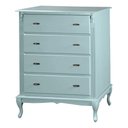 Ver imagem 1 de Cômoda Luiz Xv 4 Gavetas 1030 Laca Azul Bebê