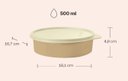 Ver imagem 2 de Tigela Colors 500ml Areia Tupperware