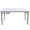 Ver imagem 3 de Mesa de Camping Dobrável Branca 4 Lugares Portátil Maleta