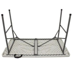 Mesa de Camping Dobrável Branca 4 Lugares Portátil Maleta - 6