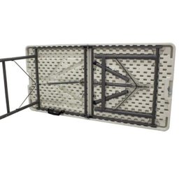 Mesa de Camping Dobrável Branca 4 Lugares Portátil Maleta - 5