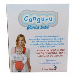 Canguru Bebê de Algodão Preto Importway - 6