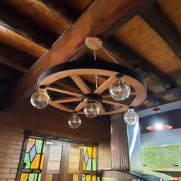 Luminária Roda de Carroça 5 Bocal 65 Cm Diâmetro 110/220 V - 5