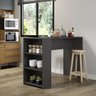 Bancada de Cozinha Lateral 136 x 92 x 49 Cm MDP Cinza Vulcano 0565 - MENU - 1