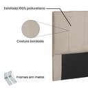 Ver imagem 3 de Cabeceira Arizona Para Cama Box Solteiro 90 cm Suede Bege - D’Rossi