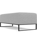 Ver imagem 5 de Puff Decorativo Sala de Estar Bali W01 Base Ferro 120x50 cm Bouclê Cinza - Lyam Decor