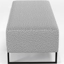 Ver imagem 6 de Puff Decorativo Sala de Estar Bali W01 Base Ferro 120x50 cm Bouclê Cinza - Lyam Decor