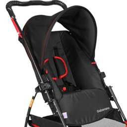 Carrinho Tivoli Assento Reversível e Reclinável Preto Vermelho 1460PTV Galzerano - 8