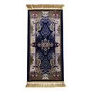 Ver imagem 1 de Tapete Persa Royal Azul Marinho 50x85cm Fio Acetinado - Decoração para Quarto e Sala