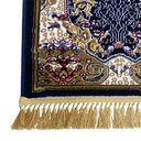 Ver imagem 4 de Tapete Persa Royal Azul Marinho 50x85cm Fio Acetinado - Decoração para Quarto e Sala