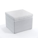 Ver imagem 3 de Kit 2 Poltronas Orion Bordada com Puff Quasar Courino Branco Aradecor