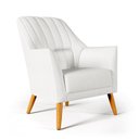 Ver imagem 2 de Kit 2 Poltronas Orion Bordada com Puff Quasar Courino Branco Aradecor