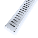 Ver imagem 2 de Ralo Linear Banheiro Seca Box 5x100 Inox Tradicional Espelhado Coletor Branco com Sifão Tela (5cm X