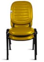 Ver mais imagens de Cadeira Empilhável para Igrejas Evangélicas Linha Holy Amarelo