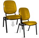 Ver imagem 7 de Cadeira Empilhável para Igrejas Evangélicas Linha Holy Amarelo