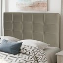 Ver imagem 2 de Cabeceira Estofada Cama Box Casal Fiorella 140cm Suede Bege Escuro - Desk Design
