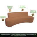 Ver imagem 3 de Sofá Orgânico 4 Lugares 230cm Mônaco Bouclé Terracota - Nexta Casa