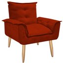 Ver imagem 2 de Poltrona Opala Larissa para Amamentação Decorativa Tecido Suede Para, Quarto,sala de Estar, Recepção