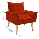 Ver imagem 6 de Poltrona Opala Larissa para Amamentação Decorativa Tecido Suede Para, Quarto,sala de Estar, Recepção