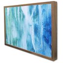 Ver imagem 4 de Quadro Decorativo Abstrato Pincelada Azul Claro em Moldura Caixa Tacolado Moldura Trad 1cm Madeira e