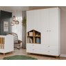 Quarto Infantil Ropeiro Casinha E Berço Mimo Branco/Nature - 5