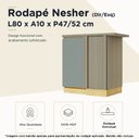 Ver imagem 2 de Kit Rodapé Multilinha 80x10cm Canto 100% MDF Nature