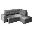 Ver imagem 5 de Sofá De Canto Retrátil 5 Lugares Tóquio Cinza Cinza
