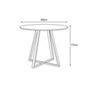 Ver imagem 3 de Mesa de Jantar Redonda Lais 90cm Nature com Pés em Ferro Preto