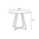 Ver imagem 3 de Mesa Pés Ferro Jantar Sala Cozinha Industrial Laís 90 Cm Redondo Nature