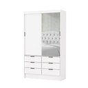 Ver imagem 1 de Guarda Roupa Sevilha Plus 2 Portas de Correr com Espelho Carioca Moveis Branco