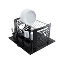 Ver imagem 1 de Escorredor de Louça com Laterais em Coração e Bandeja em Plástico - Stolf Preto