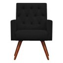Ver imagem 3 de Kit 2 Poltronas Decorativa Nina Capitonê Suede Preto - Dominic Decor