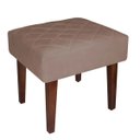 Ver imagem 1 de Puff Decorativo Lisa Suede Bege Rosado - Dominic Decor