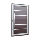 Ver imagem 1 de Porta Pivotante Alumínio Lambril Premium c/Pux.e.Elite Mix Corten 216x120 Brimak
