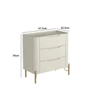 Ver imagem 3 de Mesa de Cabeceira 3 Gavetas L67,5 X A70cm Mdf