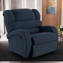 Ver imagem 1 de Poltrona do Papai Sala de Cinema Reclinável Kylie Glider Manual Giratória Massagem Usb Veludo Azul G